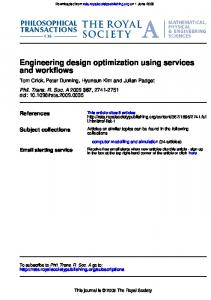 and workflows Engineering design optimization using services