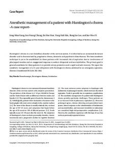 Anesthetic management of a patient with ... - Semantic Scholar