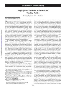 Angiogenic Markers in Transition