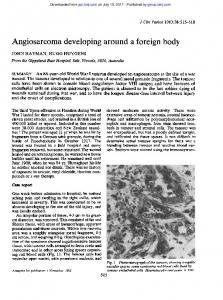 Angiosarcoma developing around a foreign body