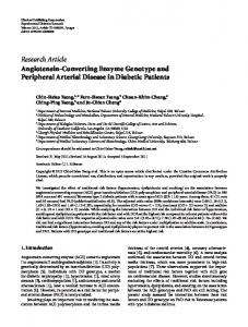 Angiotensin-Converting Enzyme Genotype and Peripheral Arterial ...