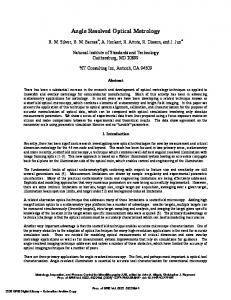 Angle Resolved Optical Metrology