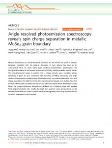 Angle resolved photoemission spectroscopy reveals spin charge