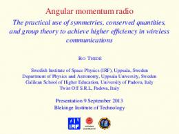 Angular momentum radio