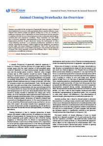 Animal Cloning Drawbacks An-Overview