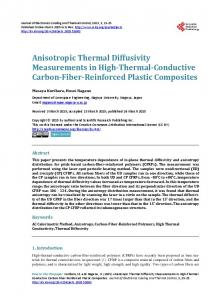 Anisotropic Thermal Diffusivity Measurements in High-Thermal ...