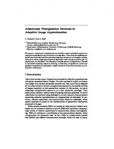 Anisotropic Triangulation Methods in Adaptive