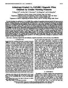 Anisotropy-Graded L10 FePt(001) Magnetic Films ... - IEEE Xplore