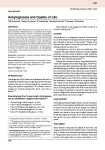 Ankyloglossia and Quality of Life - Jaypee Journals