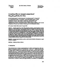 Annealing effect on transport properties of Nd0.67Sr0.33MnO3 thin films