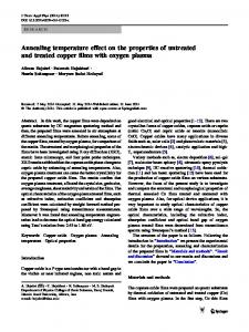 Annealing temperature effect on the properties of untreated and ...