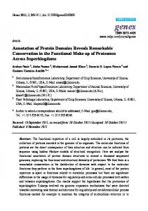 Annotation of Protein Domains Reveals