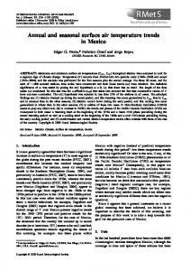 Annual and seasonal surface air temperature trends in Mexico