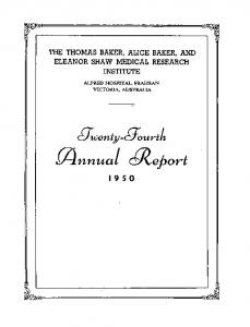 Annual Report 1950 - Baker IDI