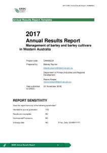 Annual Results Report