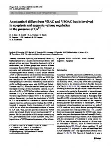 Anoctamin 6 differs from VRAC and VSOAC but is ... - BioMedSearch