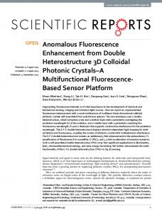 Anomalous Fluorescence Enhancement from ... - Semantic Scholar