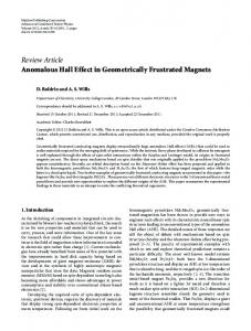 Anomalous Hall Effect in Geometrically Frustrated Magnets