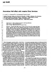 Anomalous Hall effect with massive Dirac fermions