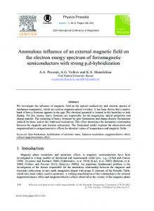 Anomalous Influence of an External Magnetic Field on ...