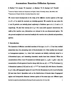 Anomalous reaction-diffusion systems