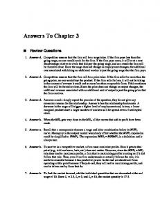 Answers To Chapter 3