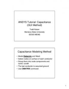 ANSYS Tutorial: Capacitance (GUI Method