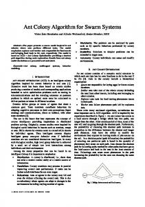 Ant Colony Algorithm for Swarm Systems