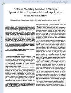 Antenna Modeling Based on a Multiple Spherical