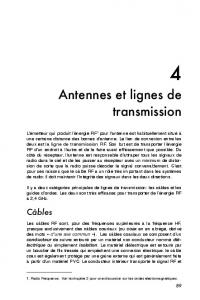 Antennes et lignes de transmission