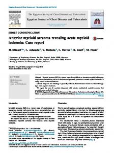 Anterior myeloid sarcoma revealing acute myeloid leukemia - Core