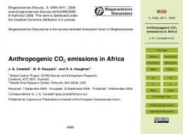 Anthropogenic CO2 emissions in Africa