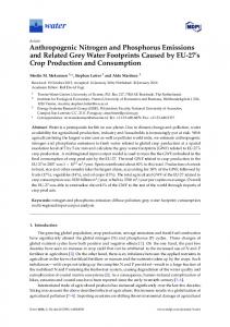 Anthropogenic Nitrogen and Phosphorus Emissions and Related Grey ...