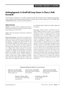 Antiangiogenesis in Small-Cell Lung Cancer - Turner White ...