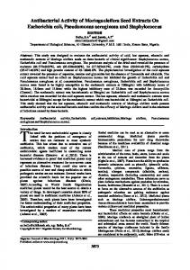 Antibacterial Activity of Moringaoleifera Seed Extracts ...