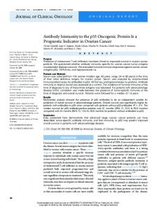 Antibody Immunity to the p53 Oncogenic Protein Is ... - Semantic Scholar