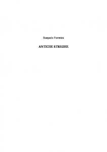 ANTICHE STREGHE - Gianpaolo Fiorentini