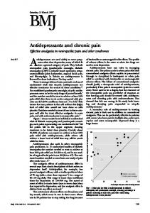 Antidepressants and chronic pain.