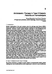 Antidiabetic Therapy in Type 2 Diabetic Patients on Hemodialysis