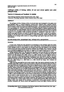 Antifungal activity of Moringa oleifera oil and seed extract against ...