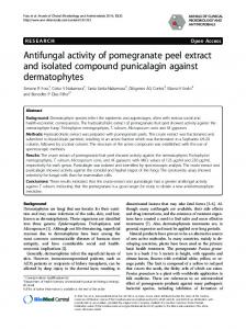 Antifungal activity of pomegranate peel extract and isolated compound ...