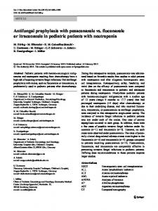 Antifungal prophylaxis with posaconazole vs ... - Springer Link