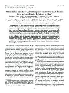 Antimicrobial Activity of Curcumin against Helicobacter pylori Isolates ...