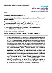 Antimicrobial Peptides in 2014 - MDPI