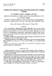 Antimicrobial resistance among salmonella isolates from ... - NCBI