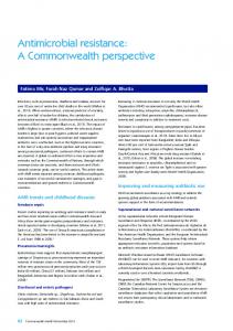 Antimicrobial resistance - Commonwealth Health Online