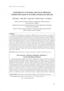 antioxidant activities and total phenolic compounds ... - CiteSeerX