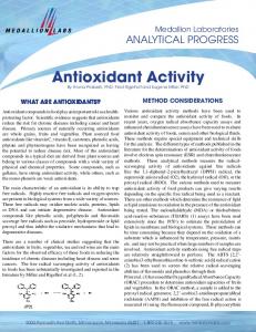 Antioxidant Activity - Medallion Labs