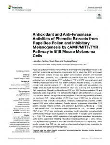 Antioxidant and Anti-tyrosinase Activities of ... - Semantic Scholar