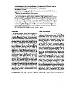 Antioxidant and Immunomodulatory Constituents ... - Semantic Scholar